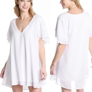 Show Me Your Mumu Disick White Mini Dress Sz Medium NWT
